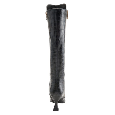 PATRIZIA Women's Wowie Boots Black Croco EU 42 / US 10.5-11