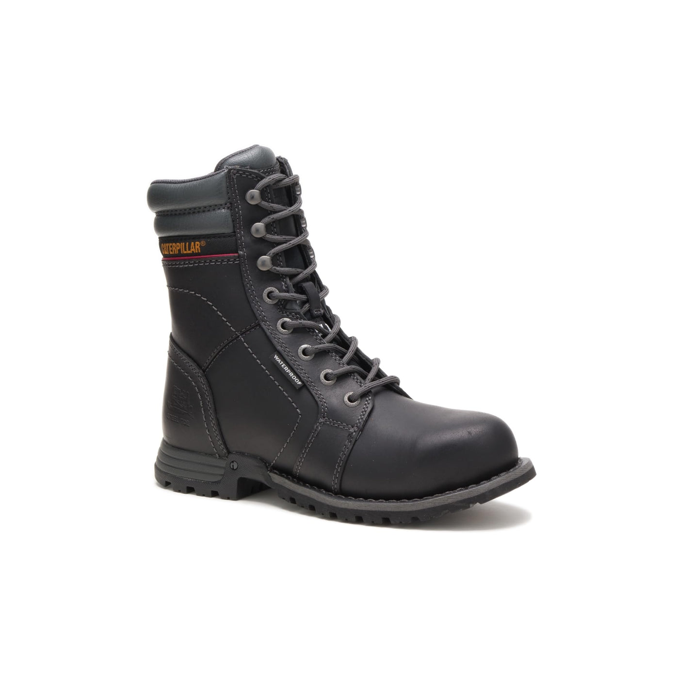 Cat Footwear Women's Echo Waterproof Steel Toe Work Boot, Black, 5