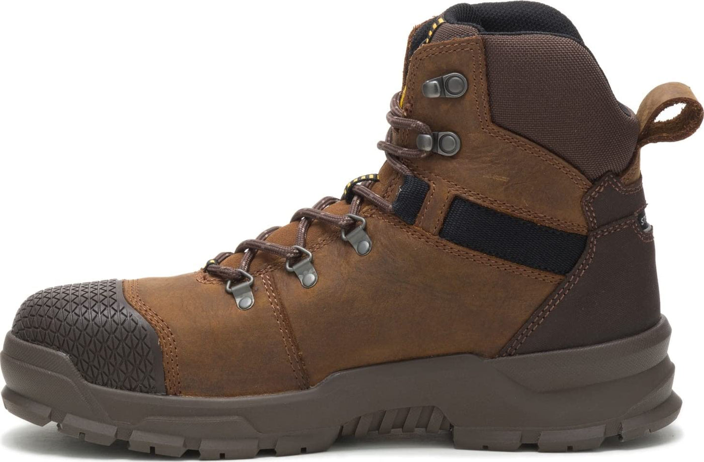 Caterpillar Men's Accomplice Steel Toe Waterproof Construction Boot, Real Brown, 7