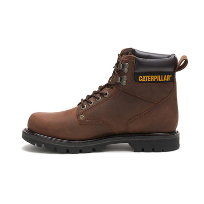 CAT Men's Second Shift Soft Toe Work Boot, Dark Brown, 7.5