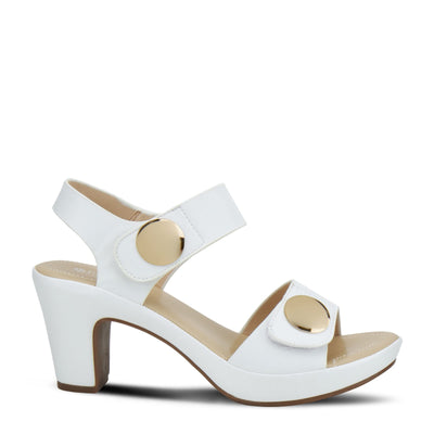 PATRIZIA Spring Step Dade Sandals for Women - Ladies Casual Platform Sandal with Hook and Loop - Slip-On Womens Sandals for Any Event - White EU 36 / US 5.5-6