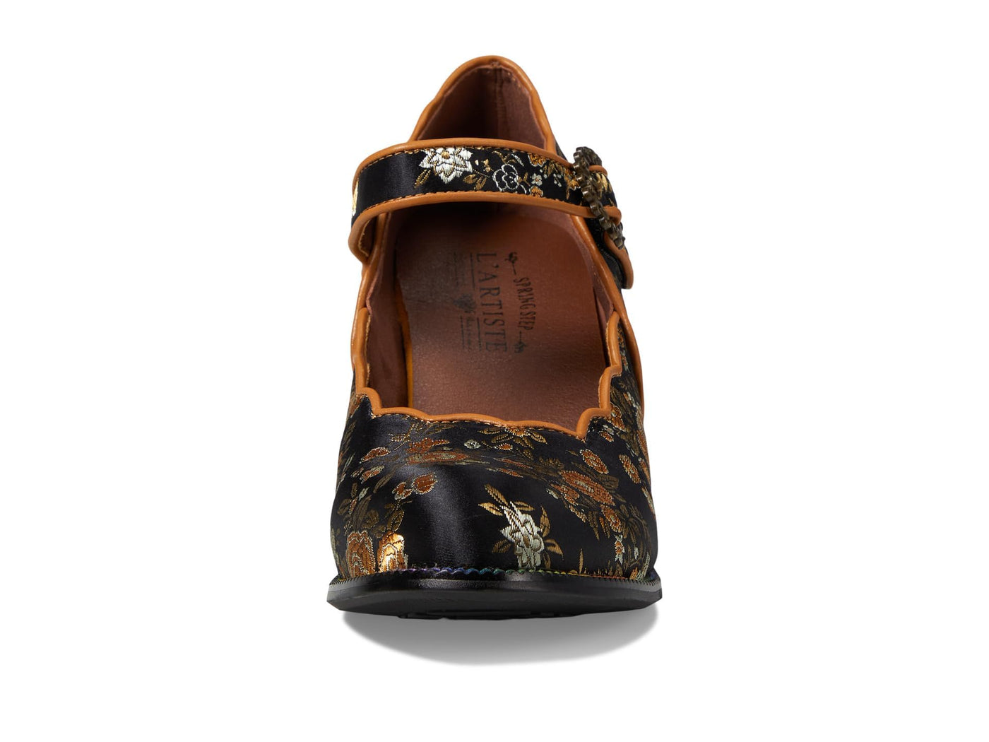 L'Artiste by Spring Step Women's Adodora Mary Jane Heeled, Black Multi, EU 41 / US 9.5-10