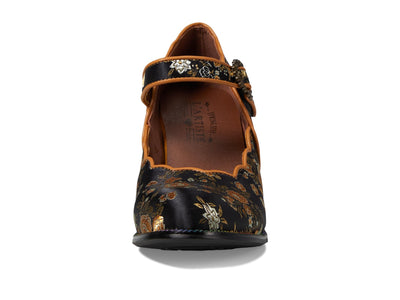 L'Artiste by Spring Step Women's Adodora Mary Jane Heeled, Black Multi, EU 41 / US 9.5-10
