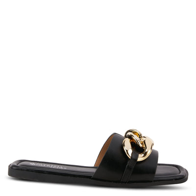 Patrizia Women's Barbee Slide Sandal, Black, 8.5