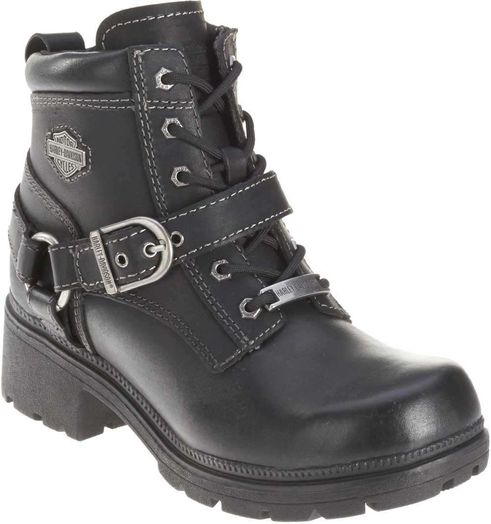 HARLEY-DAVIDSON FOOTWEAR Women's Tegan Ankle Boot ,Black,7 M US