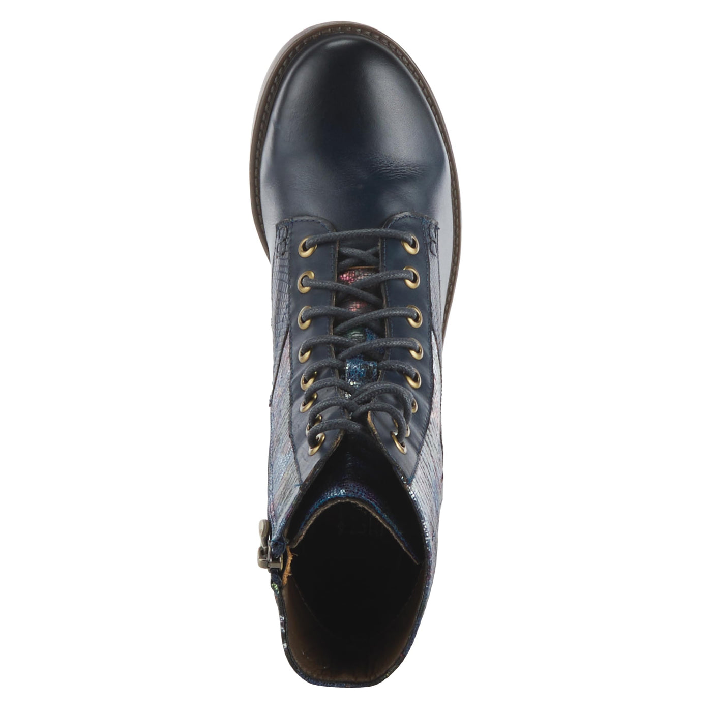 Spring Step L'Artiste Women's Marty-Met Leather Bootie Navy Multi EU 35 / US 5