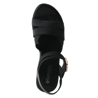 PATRIZIA Women's Neesa-Stretch Slingback Sandal Black EU 36 / US 5.5-6
