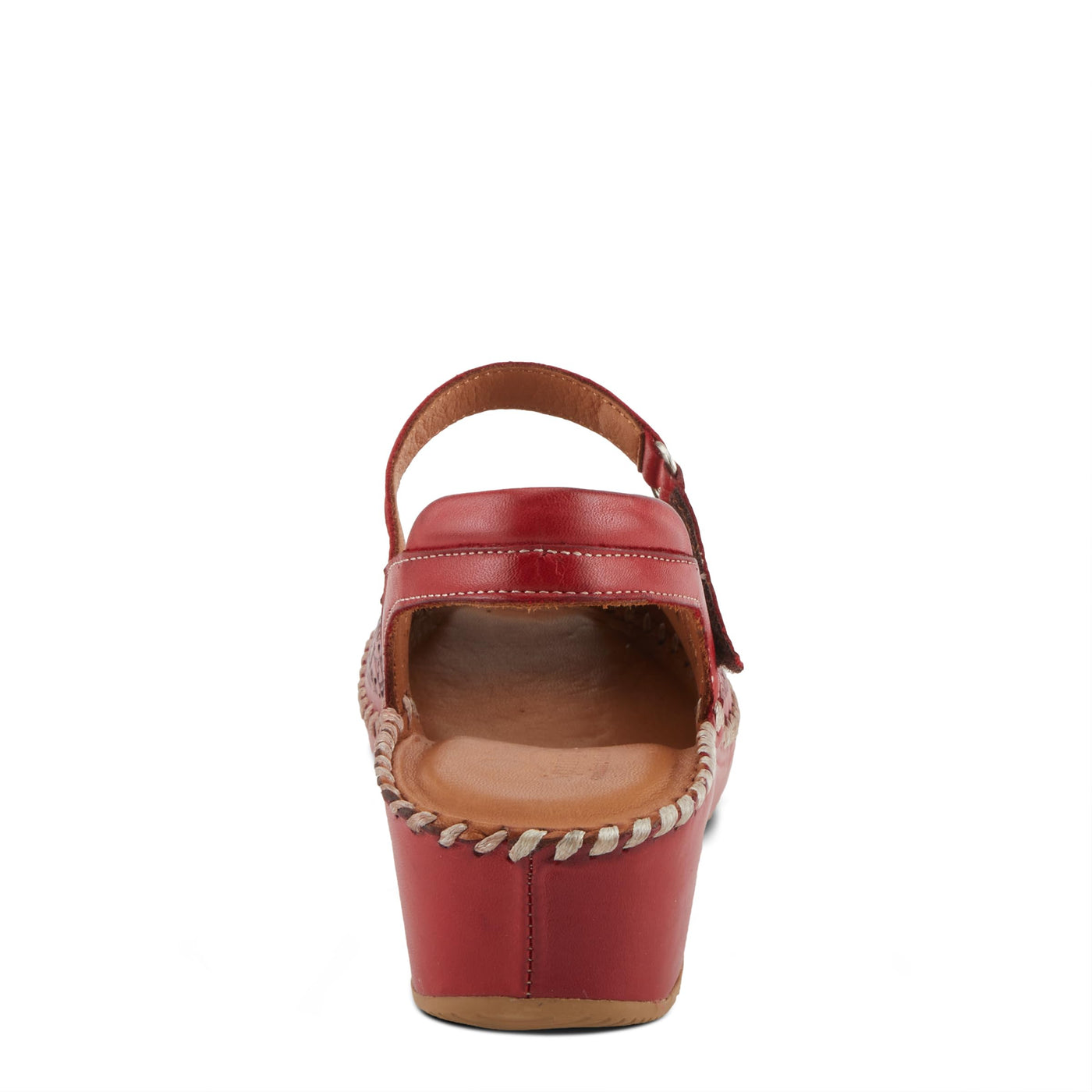 Spring Step SANTONIO Women's Comfortable Leather Sandals with Artisanal Details Red EU 41 / US 9.5-10