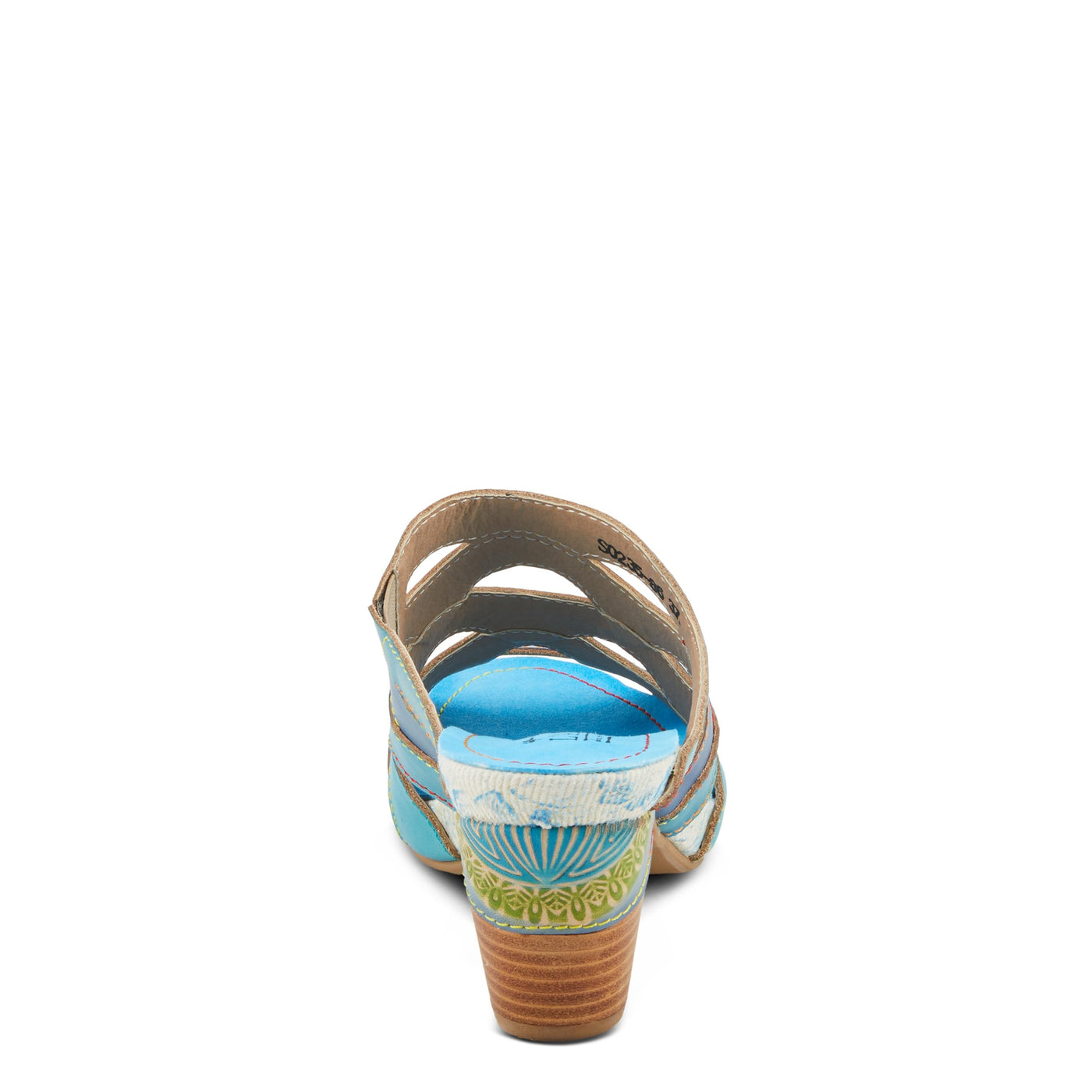 L'Artiste by Spring Step Women's Pita Sandal, Turquoise Multi, 6.5-7