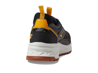 Caterpillar Streamline Runner Carbon Composite Toe Work Shoe Men Black/Cat Yellow