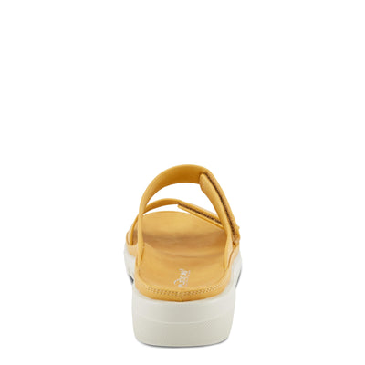 Flexus Women's BUTTONY Slide Wedge Sandals Mustard EU 41 / US 9.5-10
