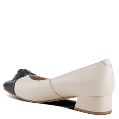 Azura Women's Angelinite Leather Heeled Shoe Beige Multi EU 39 / US 8.5