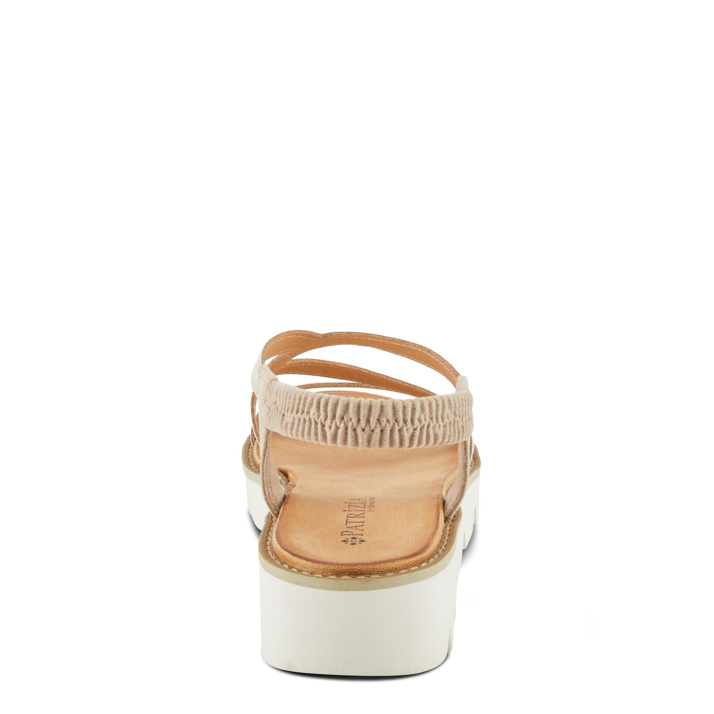 PATRIZIA Women's ZIGGED Zigzag Rhinestone Platform Stretch Back Sandals Taupe EU 42 / US 10.5-11