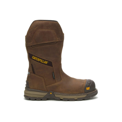 CAT Men's Excavator Superlite Pull on Waterproof Composite Toe Construction Boot