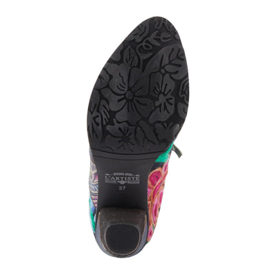 L'Artiste by Spring Step Women's Malagie-Rose Mid Calf Boot, Navy Multi, 8