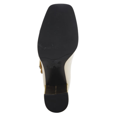 Azura Women's Auraquartz Leather Heeled Mary Jane Shoe Beige Multi EU 38 / US 7.5-8