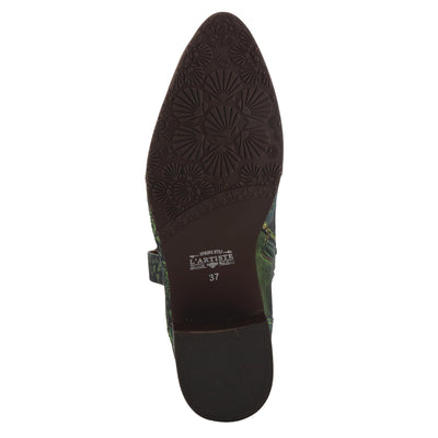 L'Artiste by Spring Step Women's Lady Luck Western Boot, Green Multi Suede, 8.5