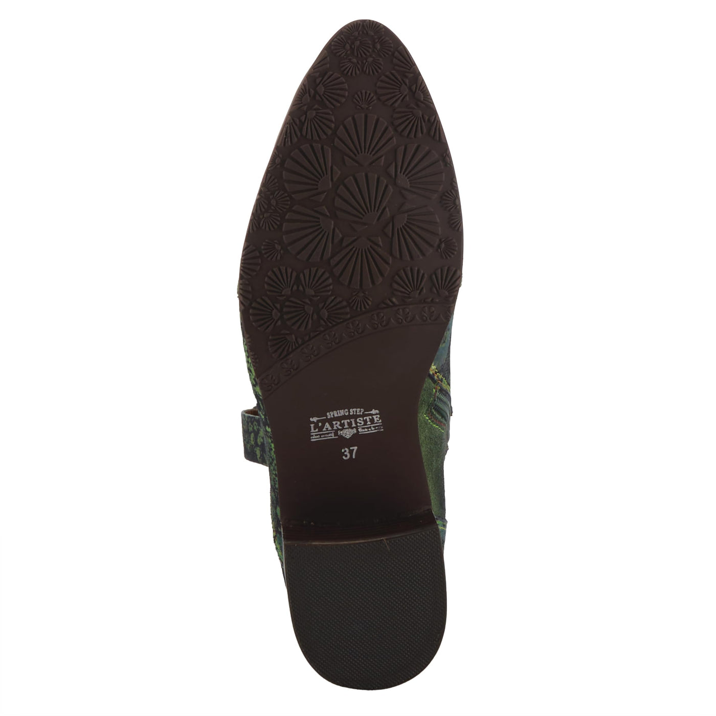L'Artiste by Spring Step Women's Lady Luck Western Boot, Green Multi Suede, 7.5-8
