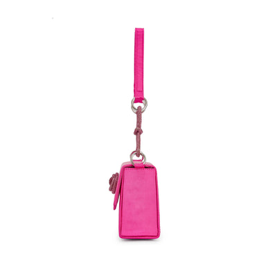 Lady Couture AMY Rhinestone Bow Handbag, Fuchsia