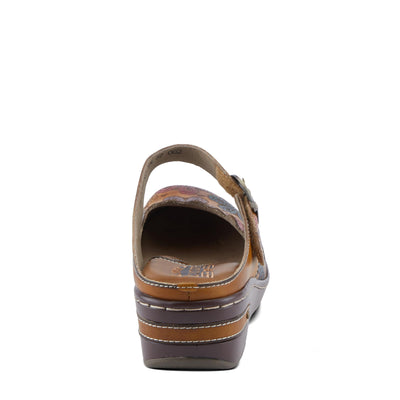 L'Artiste by Spring Step Women's Flochino Clog, Tan Multi, 5