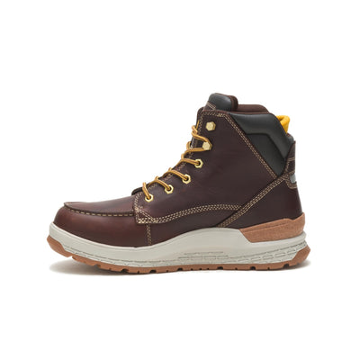 CAT Footwear Men's Waterproof Construction Boot, Impact Wp Friar Brown, 9.5 Wide