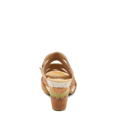 L'Artiste by Spring Step Women's Pita Sandal, Tan Multi, 5
