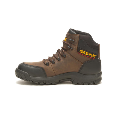 Cat Footwear Men's Resorption Composite Toe Waterproof Industrial Boot, Seal Brown, 10 Wide
