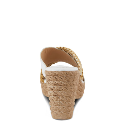 Spring Step Women's Fazzina Slide Wedge Sandal White EU 39 / US 8.5