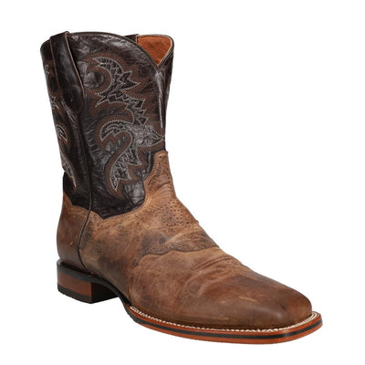 Dan Post Mens Franklin Embroidered Square Toe Dress Boots Mid Calf - Brown