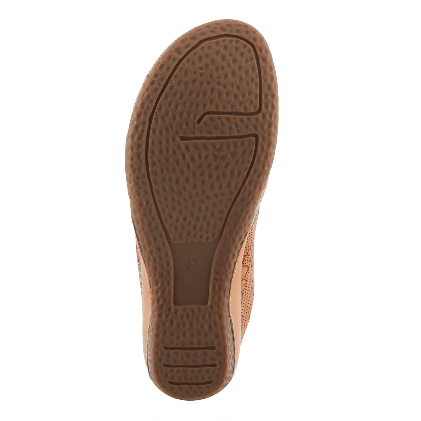 Spring Step L'Artiste Women's CHIENTI Hand-Painted Floral Open Back Sandals Camel Multi EU 39 / US 8.5