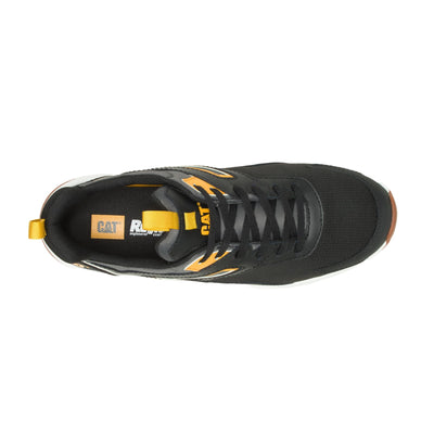 Caterpillar Streamline Runner Carbon Composite Toe Work Shoe Men Black/Cat Yellow