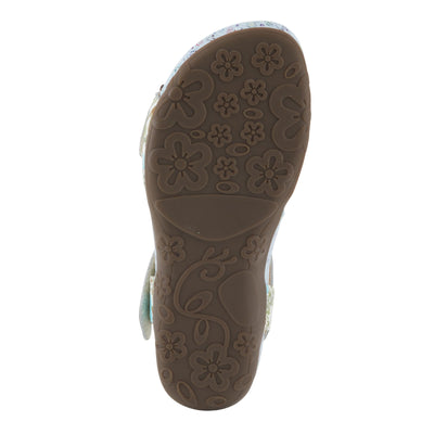 L'Artiste by Spring Step Women's Gladystee Sandal, Teal Multi, 9