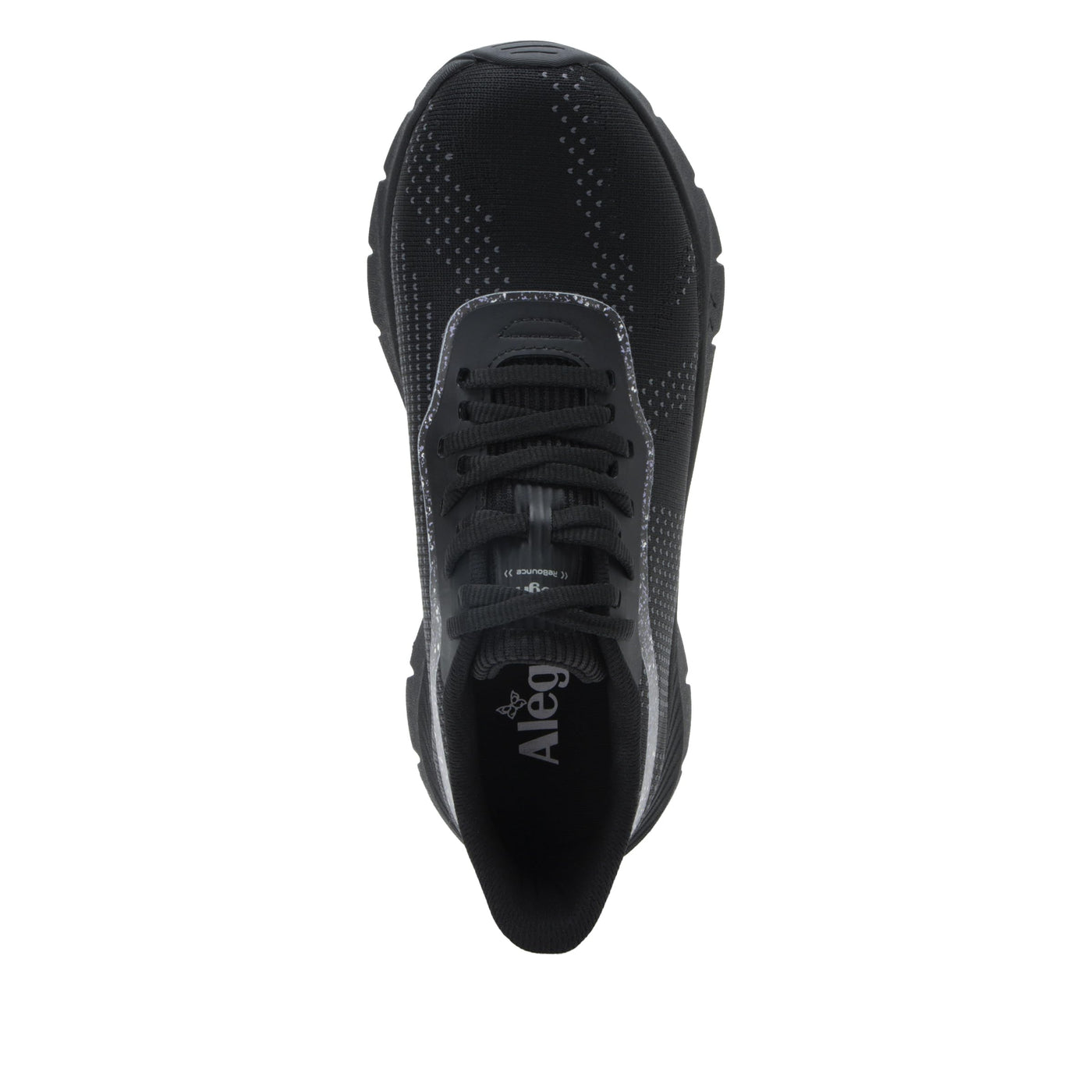 Alegria Women's Rize ReBounce Collection Lightweight Knit Upper Athletic Shoes Black 8 M US