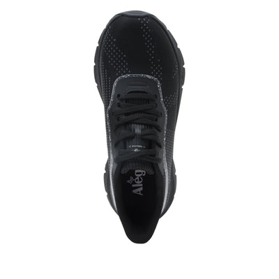 Alegria Women's Rize ReBounce Collection Lightweight Knit Upper Athletic Shoes Black 8 M US