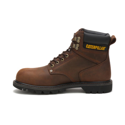 Cat Footwear mens Second Shift Steel Toe Work Boot, Dark Brown, 8.5 US