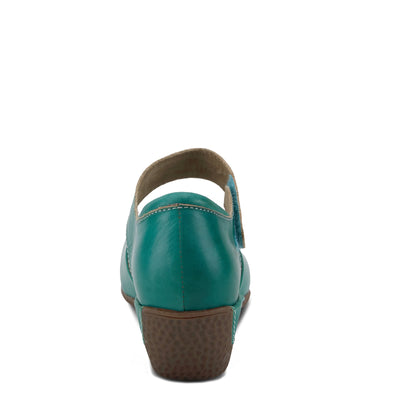 L�Artiste by Spring Step Women's Gloss Mary Jane Flat, Turquoise, 37 EU/6.5-7 M US