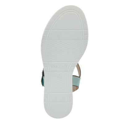 Spring Step L'Artiste Women's FloralBloom - Hand-Painted Lightweight Athleisure Sandals Mint Green Multi EU 38 / US 7.5-8