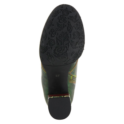 Spring Step L'Artiste Women's Maleeka Leather Mid Calf Boot Green Multi EU 37 / US 6.5-7