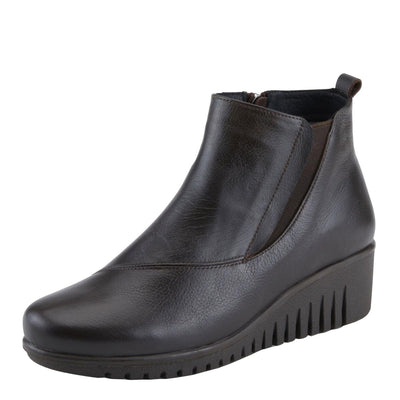 Spring Step Women's Aaronela Leather Bootie Brown EU 39 / US 8.5