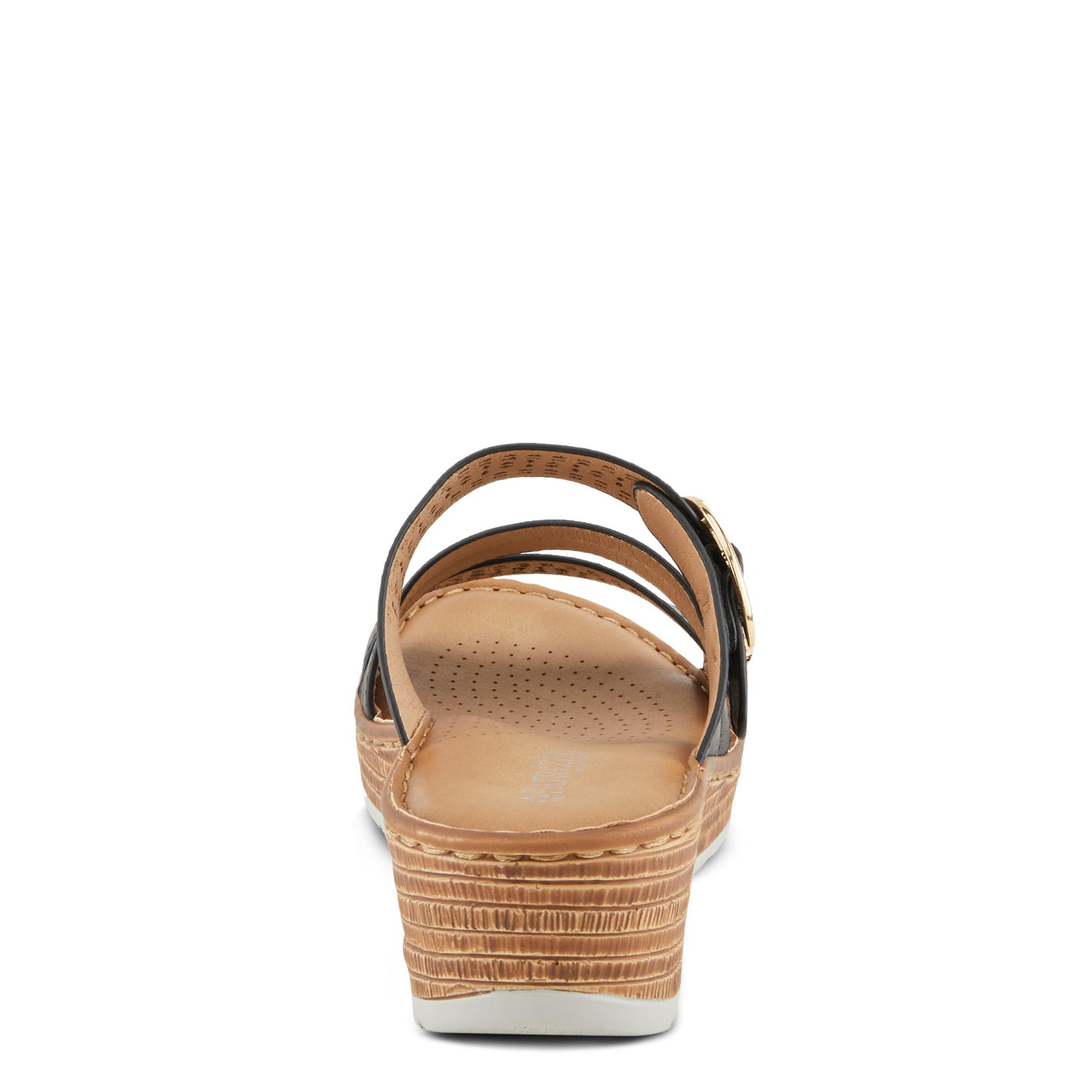PATRIZIA Women's SHARONDA Asymmetrical Slide Wedge Sandals Black EU 38 / US 7.5-8