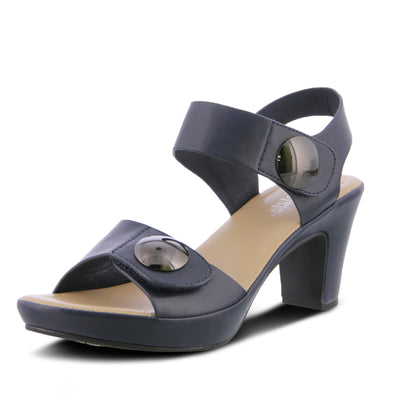 PATRIZIA Spring Step Dade Sandals for Women - Ladies Casual Platform Sandal with Hook and Loop - Slip-On Womens Sandals for Any Event - Navy EU 37 / US 6.5-7