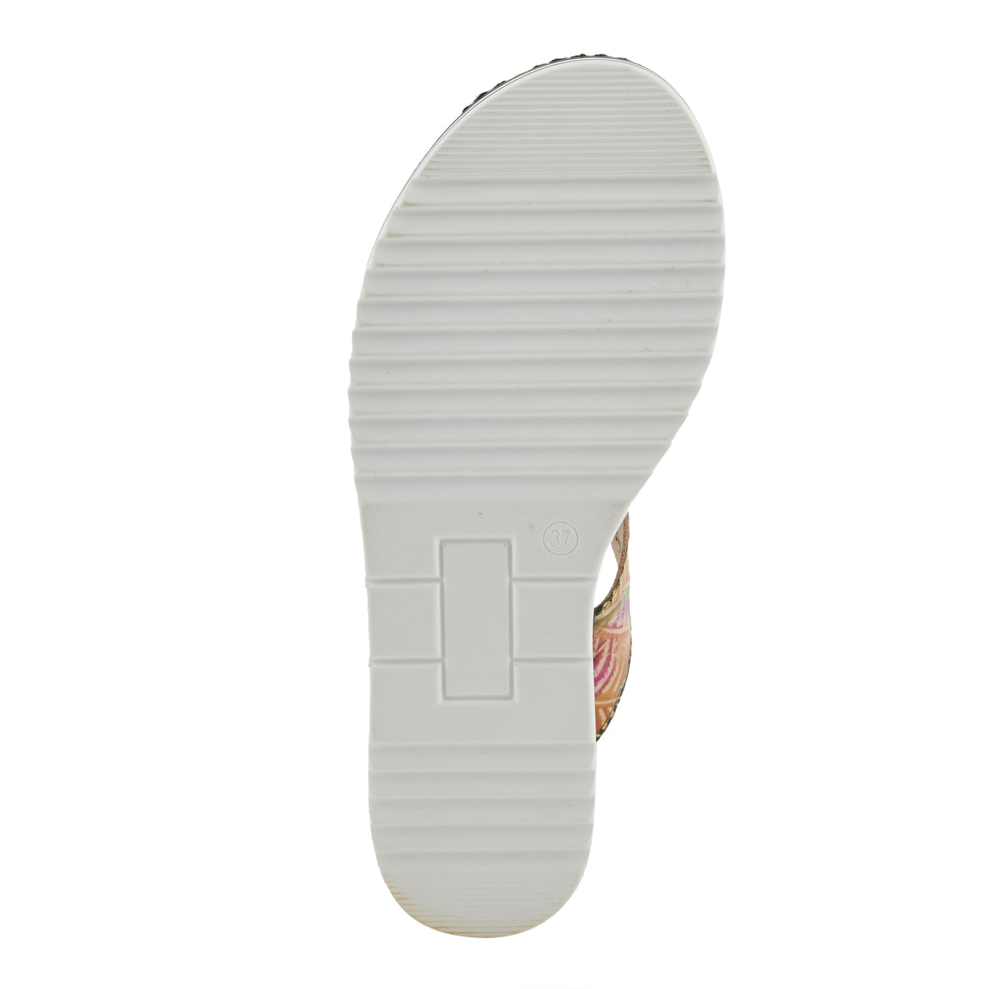 Spring Step L'Artiste Women's NAOMI-MONARCH Comfortable Butterfly Slide Sandals | Hand-Painted Leather Flowers, Hook and Loop Closure Tan Multi EU 38 / US 7.5-8