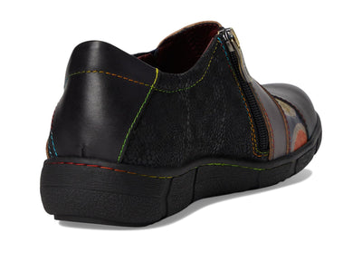 L'Artiste by Spring Step Women's Lata Clog, Black Multi, 7