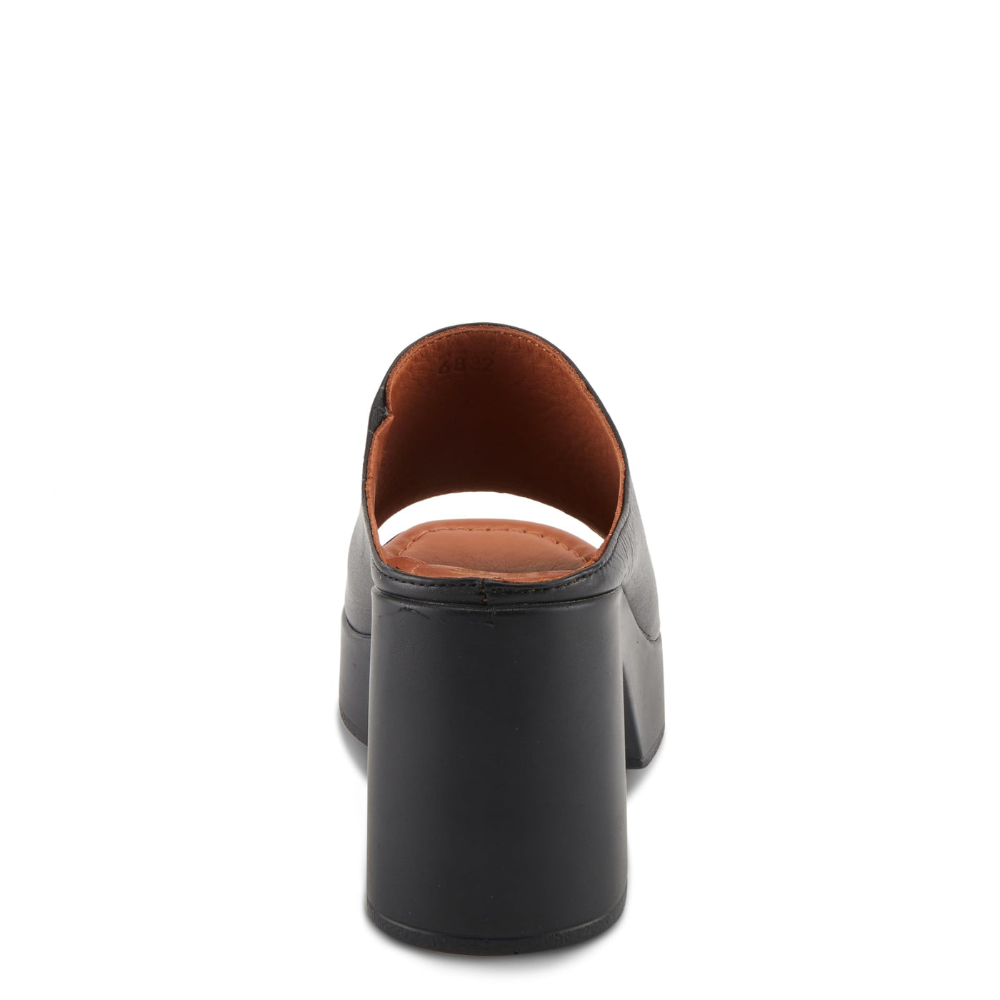 Spring Step NIKAYON Women's Blocked Heeled Mules with Genuine Leather Upper Black EU 40 / US 9