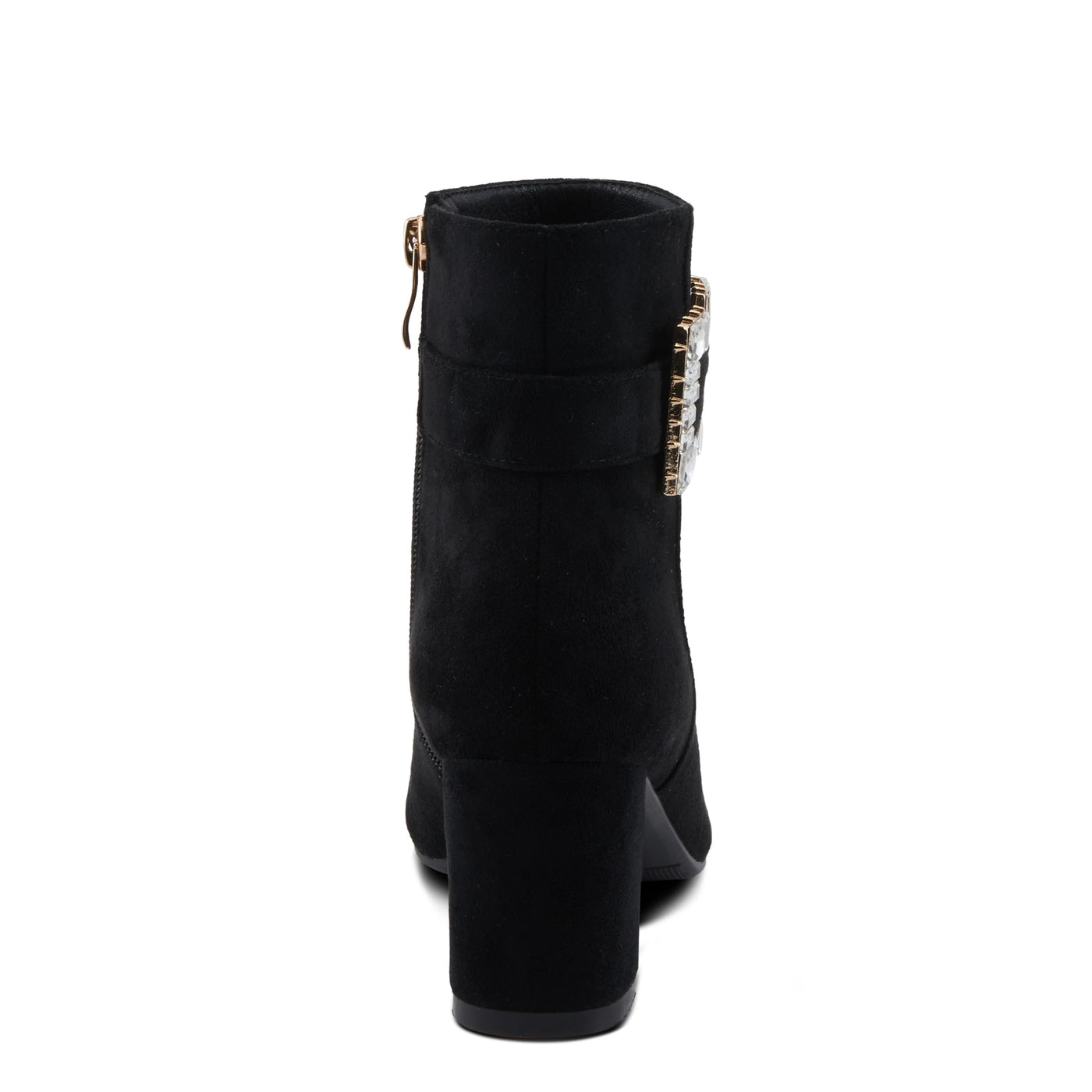 PATRIZIA Women's Tanwyn Classical Boots with Jeweled Ornament and Chunky Heels Black EU 41 / US 9.5-10
