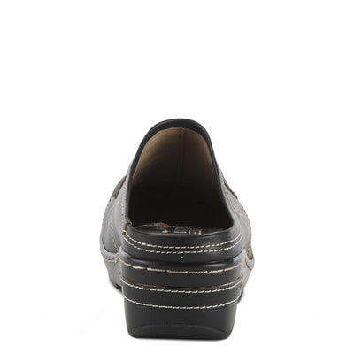Spring Step L'Artiste Women's Woodside Leather Open Back Clog Black Multi EU 40 / US 9