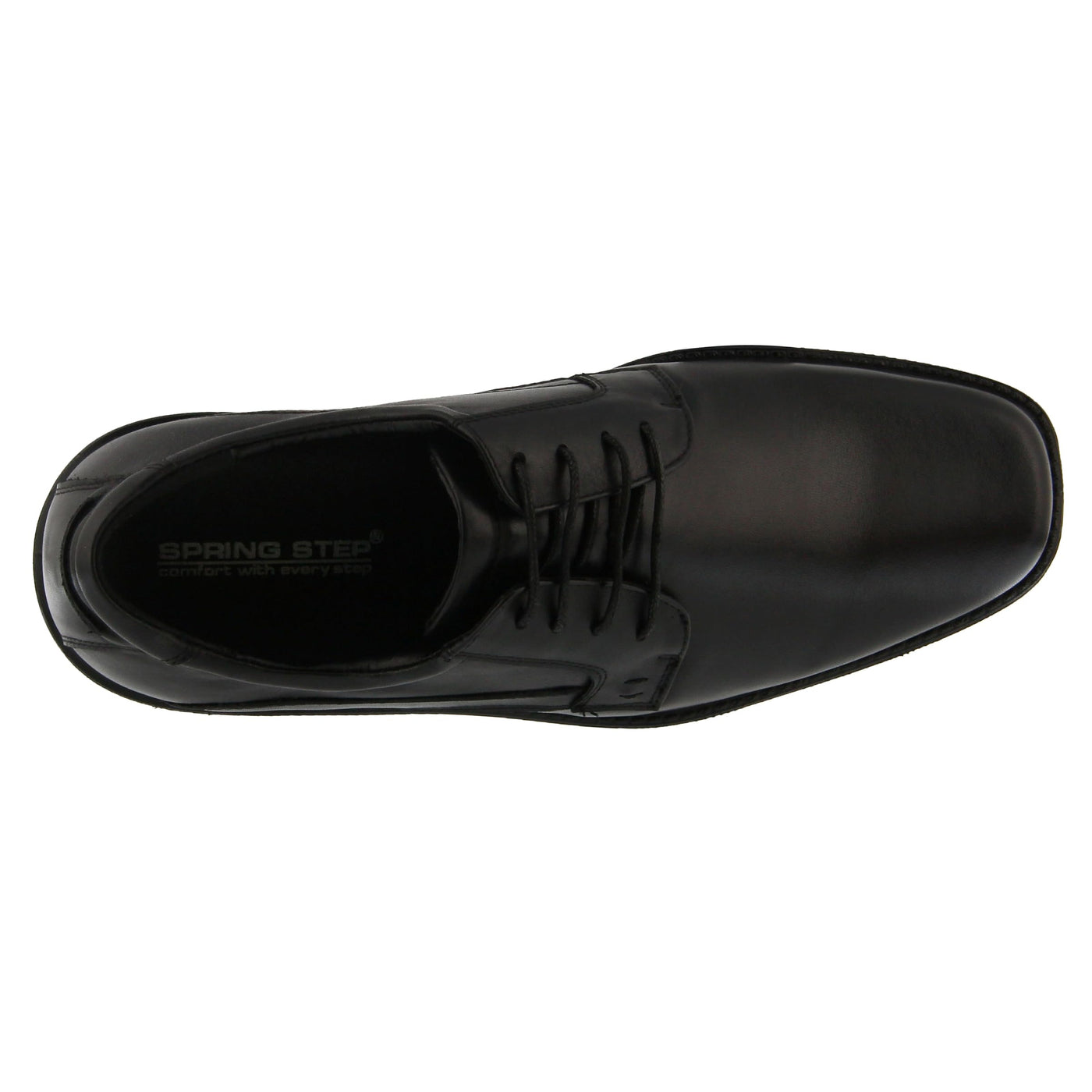 Spring Step Men's Matt Lace-Up Shoe Black EU 39 / US 6-6.5