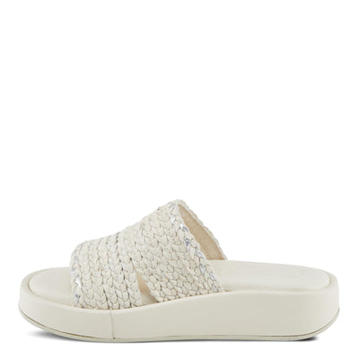 Spring Step FINNEGAN Women's Braided Platform Sandals with Boho Flair Ivory EU 42 / US 10.5-11