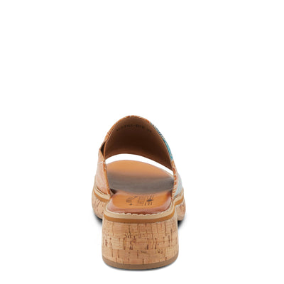 Spring Step L'Artiste Women's ALDINA Hand-Painted Leather Slides with Cushioned Comfort Camel Multi EU 41 / US 9.5-10