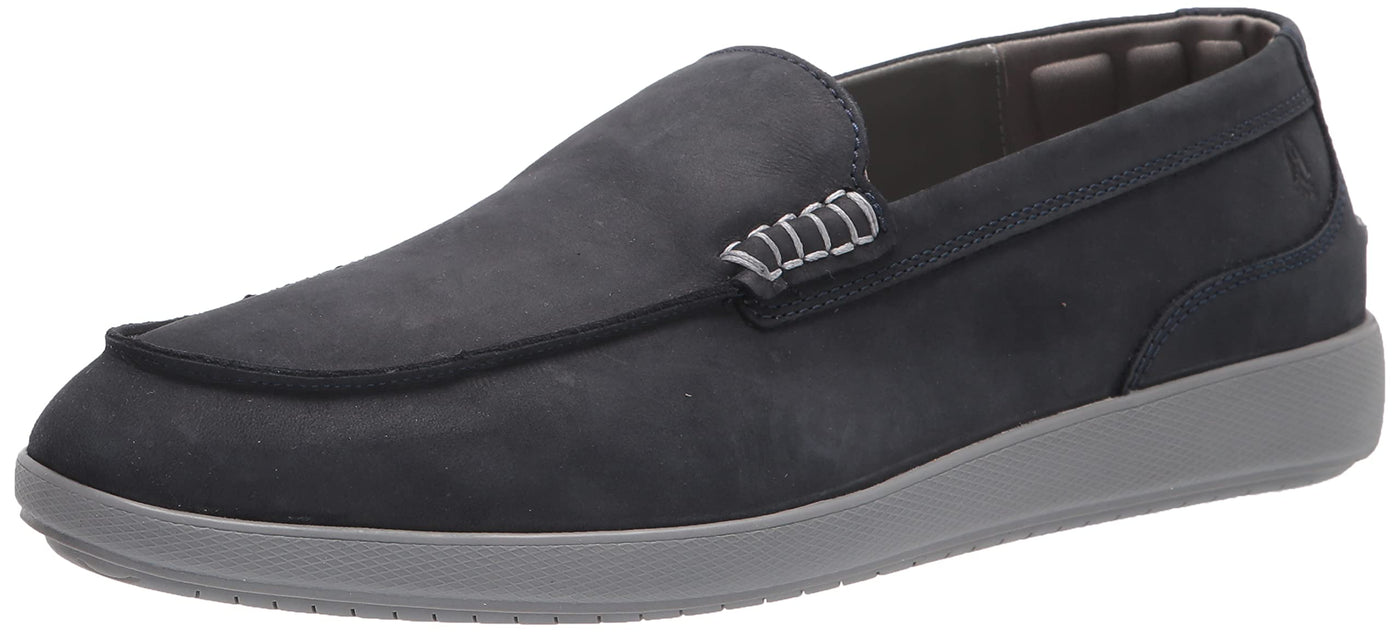 Hush Puppies Men's Finley Loafer, Navy Nubuck, 7